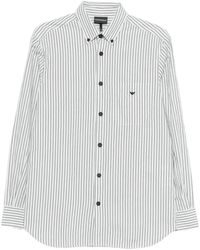 Emporio Armani - Striped Cotton Shirt - Lyst