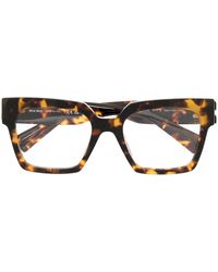 Miu Miu - Eckige Brille in Schildpattoptik - Lyst
