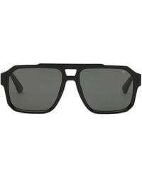 Philipp Plein - Logo-Plaque Geometric-Frame Sunglasses - Lyst