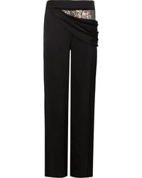 Monse - Sequin Side Drape Trousers - Lyst