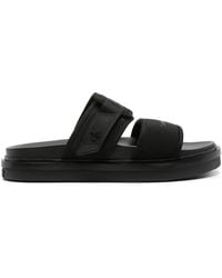 Calvin Klein - Double Logo-Print Slippers - Lyst