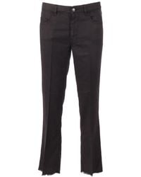 Fay - Fringed-Hem Five-Pocket Trousers - Lyst