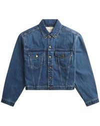 Entire studios - Washed-Finish Denim Jacket - Lyst