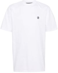 Roberto Cavalli - Monogram-embroidered Cotton T-shirt - Lyst