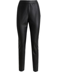 HUGO - Faux-Leather Trousers - Lyst