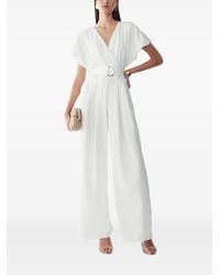 BWLDR - Belted V-Neck Jumpsuit - Lyst