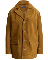 Polo Ralph Lauren - Veste En Daim À Poches À Rabat - Lyst