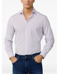 Hackett - Regimental-Stripe Long-Sleeve Shirt - Lyst