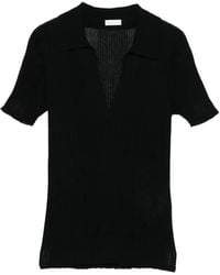 Roberto Collina - Collared Ribbed Top - Lyst