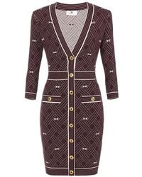 Elisabetta Franchi - Diamond-Jacquard Mini Dress - Lyst