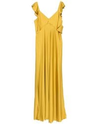 LE_RJTANGE® - Ruffled-Detail Maxi Dress - Lyst