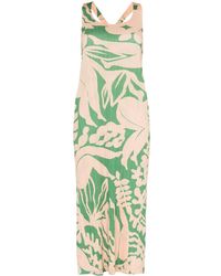 Pleats Please Issey Miyake Plissé Jurk - Groen