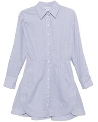 Stella McCartney - Stripe-Pattern Shirt Mini Dress - Lyst