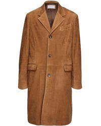 Ferragamo - Single-breasted Leather Coat - Lyst