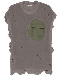 KHOKI - Distressed Pocket T-Shirt - Lyst