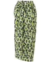 Christian Wijnants - Tie-Waist Printed Midi Skirt - Lyst