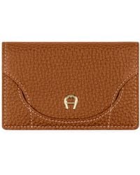 Aigner - Hazel Logo-Plaque Grained-Leather Wallet - Lyst