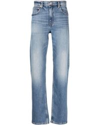FRAME - Halbhohe Straight-Leg-Jeans - Lyst