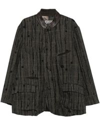 Ziggy Chen - Check Paint-Splatter Blazer - Lyst