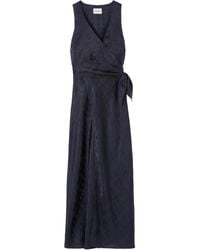 Claudie Pierlot - Vestido midi de satén - Lyst