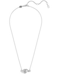Swarovski - Matrix Baguette-Cut Knot Necklace - Lyst