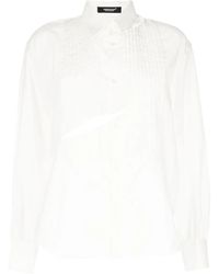 Undercover - Cut-Out Detail Cotton Shirt - Lyst