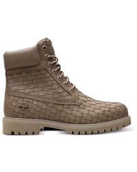 Timberland - Woven Leather Hiking Boots - Lyst
