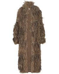 Brunello Cucinelli - Dazzling Moss Embroidery Long Cardigan - Lyst