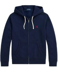 Ralph Lauren - Logo-Embroidered Zip-Up Hoodie - Lyst