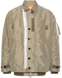 Sacai - Contrasting-Trim Layered Bomber Jacket - Lyst