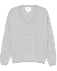 Vanisé - Pearl-Embellished V-Neck Sweater - Lyst