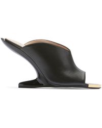 N°21 - Logo-plaque 100mm Leather Mules - Lyst