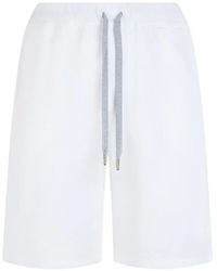 Fedeli - Drawstring-Waistband Cotton Shorts - Lyst