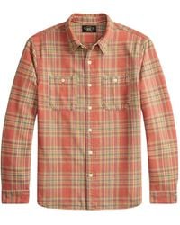 RRL - Checked Cotton Shirt - Lyst