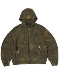 THUG CLUB - Washed Zip-Up Hoodie - Lyst