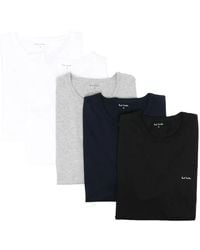 Paul Smith - Logo-Print Cotton T-Shirt (Pack Of Five) - Lyst
