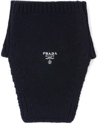 Prada - Logo-Embroidered Cashmere Scarf - Lyst