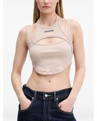 Barrow - Cut-Out Ribbed-Knit Top - Lyst
