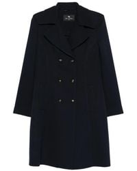 Etro - Abrigo Con Doble Botonadura - Lyst