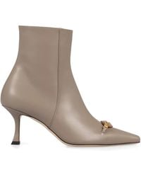 Jimmy Choo - 70Mm Pointed-Toe Leather Boots - Lyst