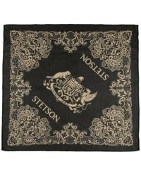 Stetson - Logo-Print Paisley-Pattern Scarf - Lyst