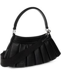 Lacoste - Lenglen H Pleated Sheepskin Leather Tote Bag - Lyst