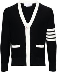 Thom Browne - V-Neck Cotton Cardigan - Lyst