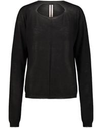 Rick Owens - Cut-Out Fine-Knit Sweater - Lyst