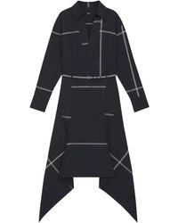 BOSS - Checked Shirt Dress - Lyst