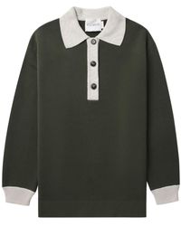 Closed - Contrasting-trim Knitted Polo Shirt - Lyst