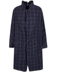 Daniela Gregis - Check-Pattern Single-Breasted Coat - Lyst