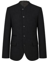 COMME DES GARÇON BLACK - Wool Mandarin-Collar Jacket - Lyst