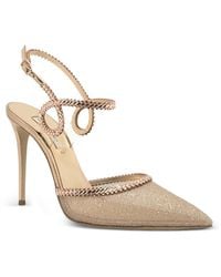 Casadei - Julia Josephine Glitter-Effect Crystal-Embellished Pumps - Lyst