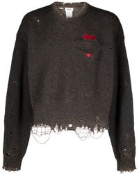 Doublet - Sweatshirt in Distressed-Optik - Lyst